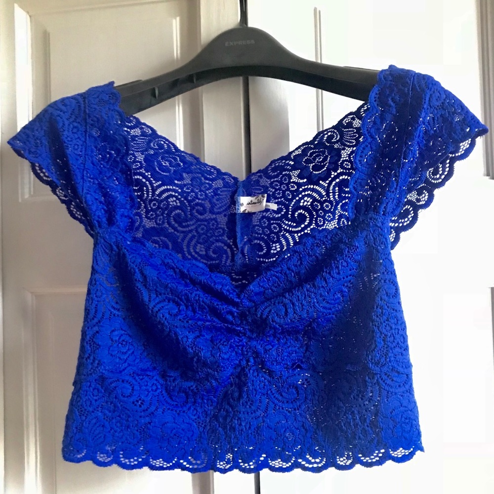 Free People Intimately cap sleeve lace bralette